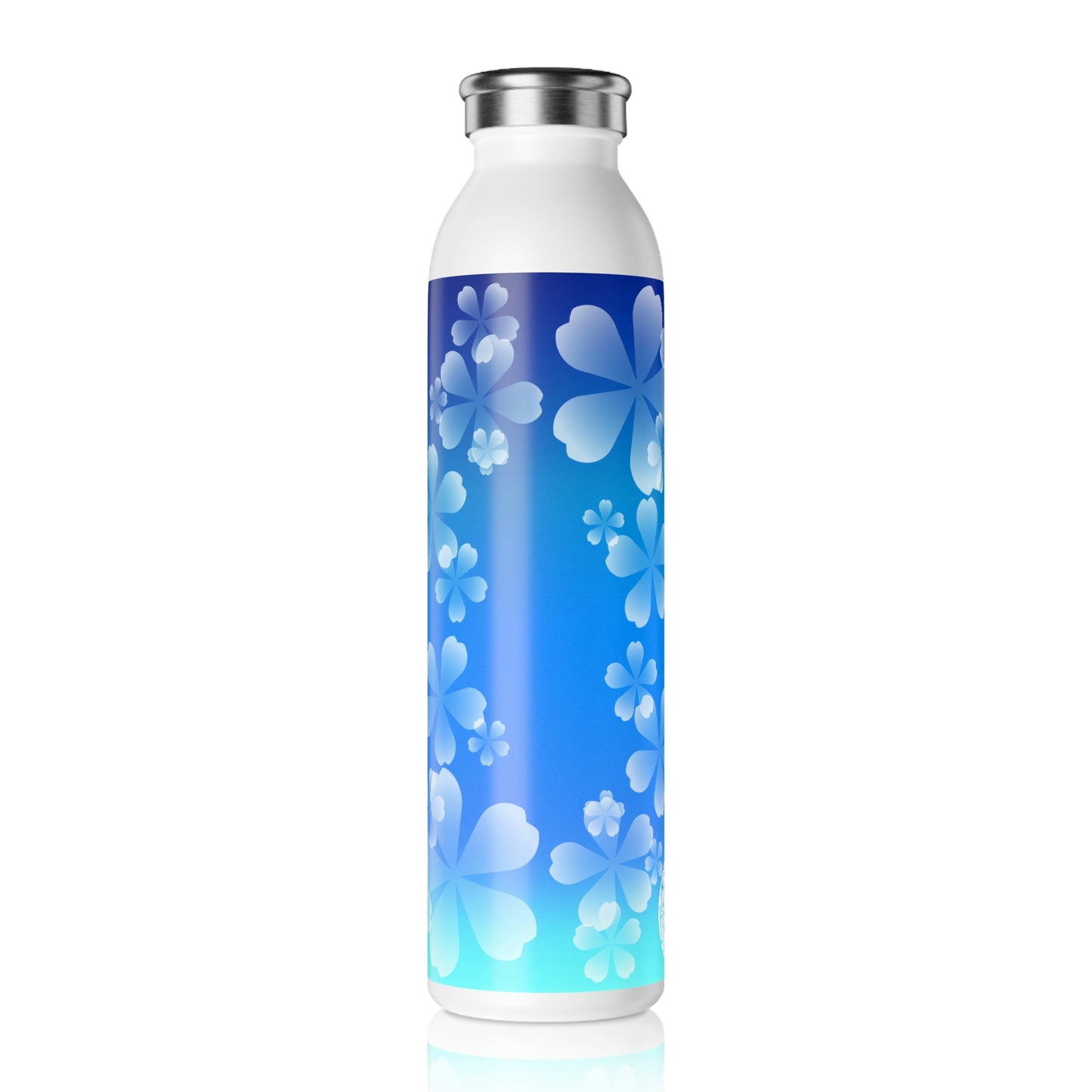 Blue Sakura Slim Water Bottle