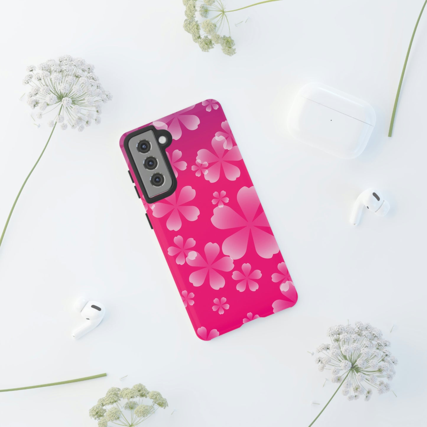 Pink with Cherry Blossom Tough Cases