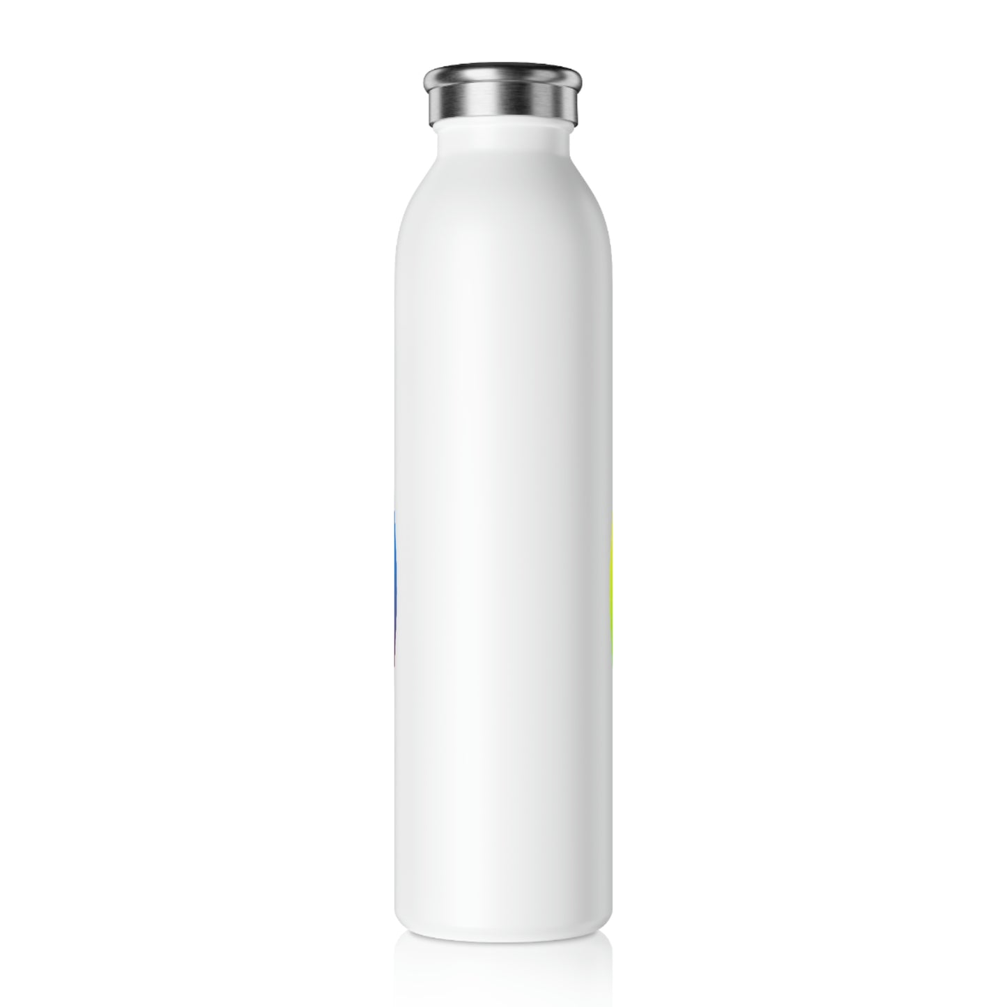 White Elemental Pentagram Slim Water Bottle