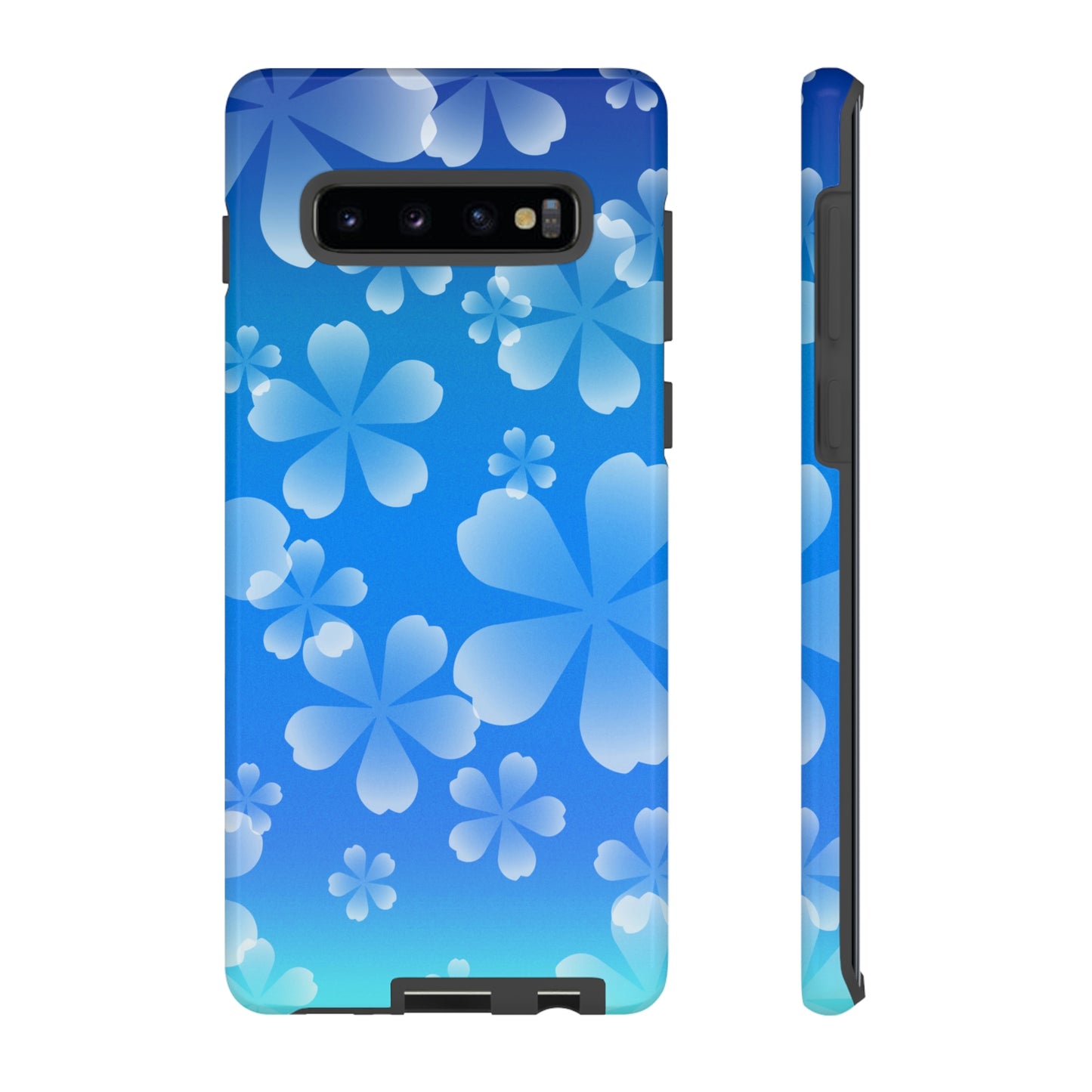 Blue with Cherry Blossom Tough Cases