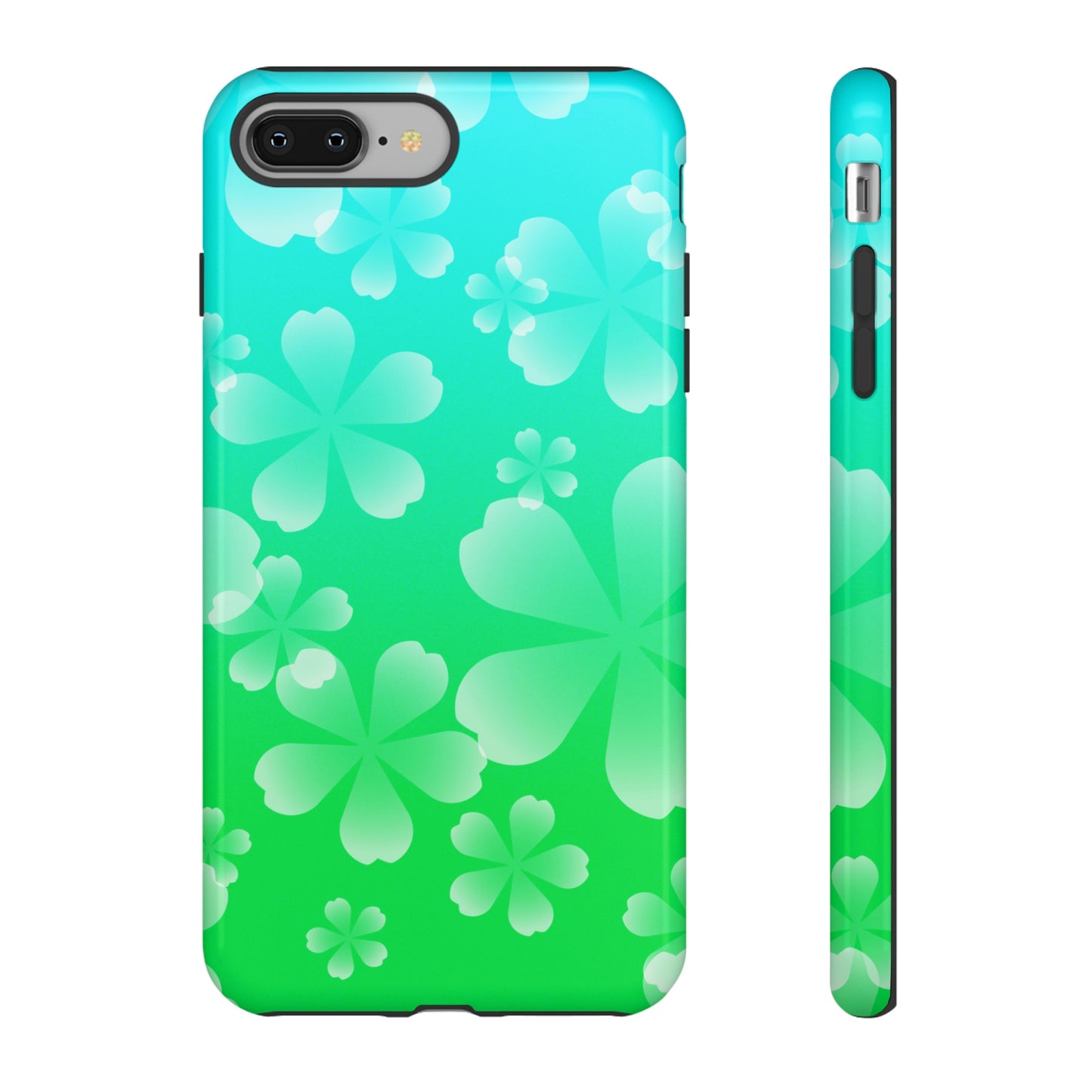 Green with Cherry  Blossoms Tough Cases