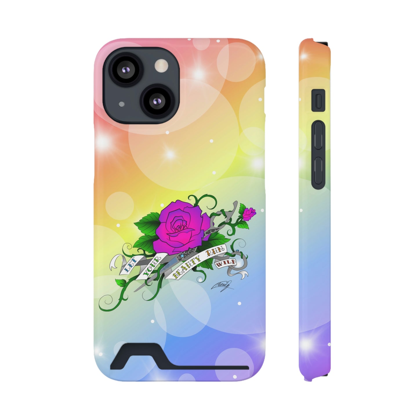 Let UR Beauty Run Wild (Phone Case W/Card Holder)