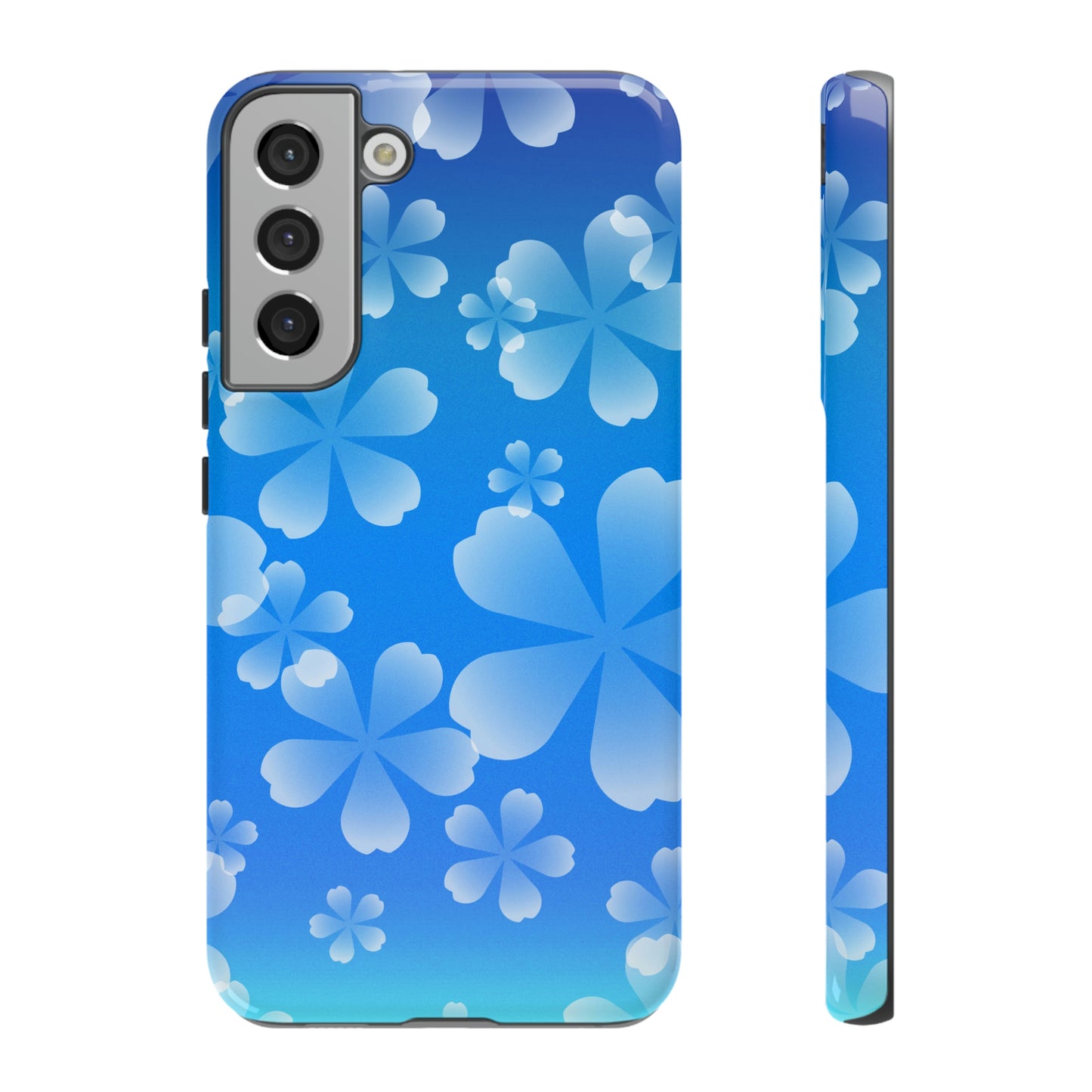 Blue with Cherry Blossom Tough Cases