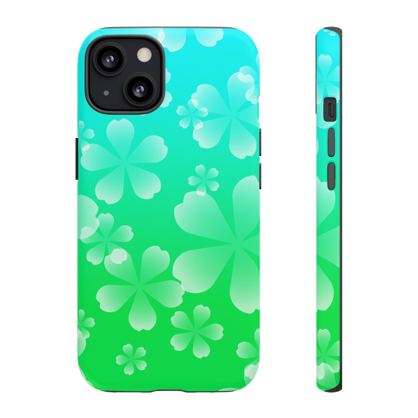 Green with Cherry  Blossoms Tough Cases