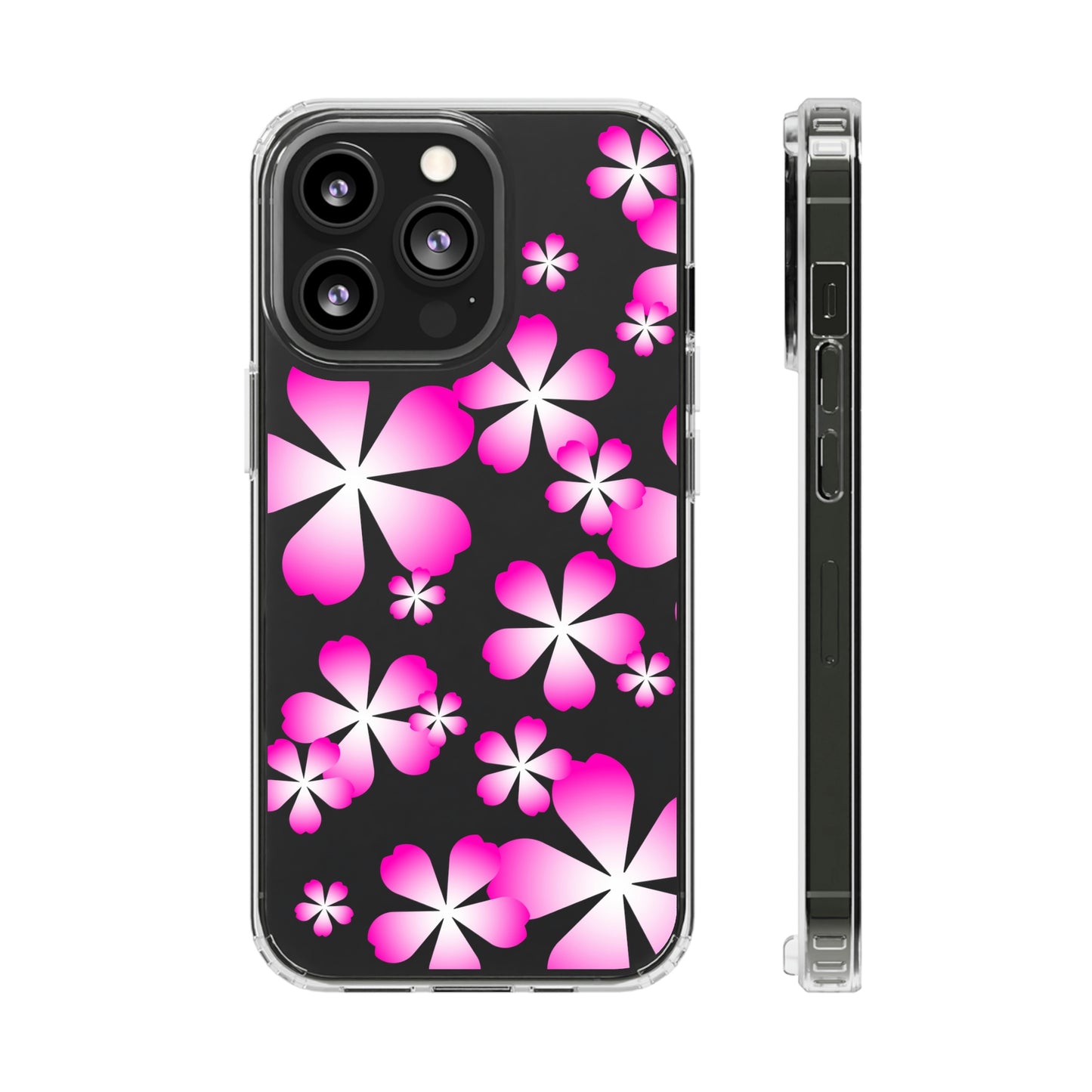 Pink Cherry Blossom Clear Cases