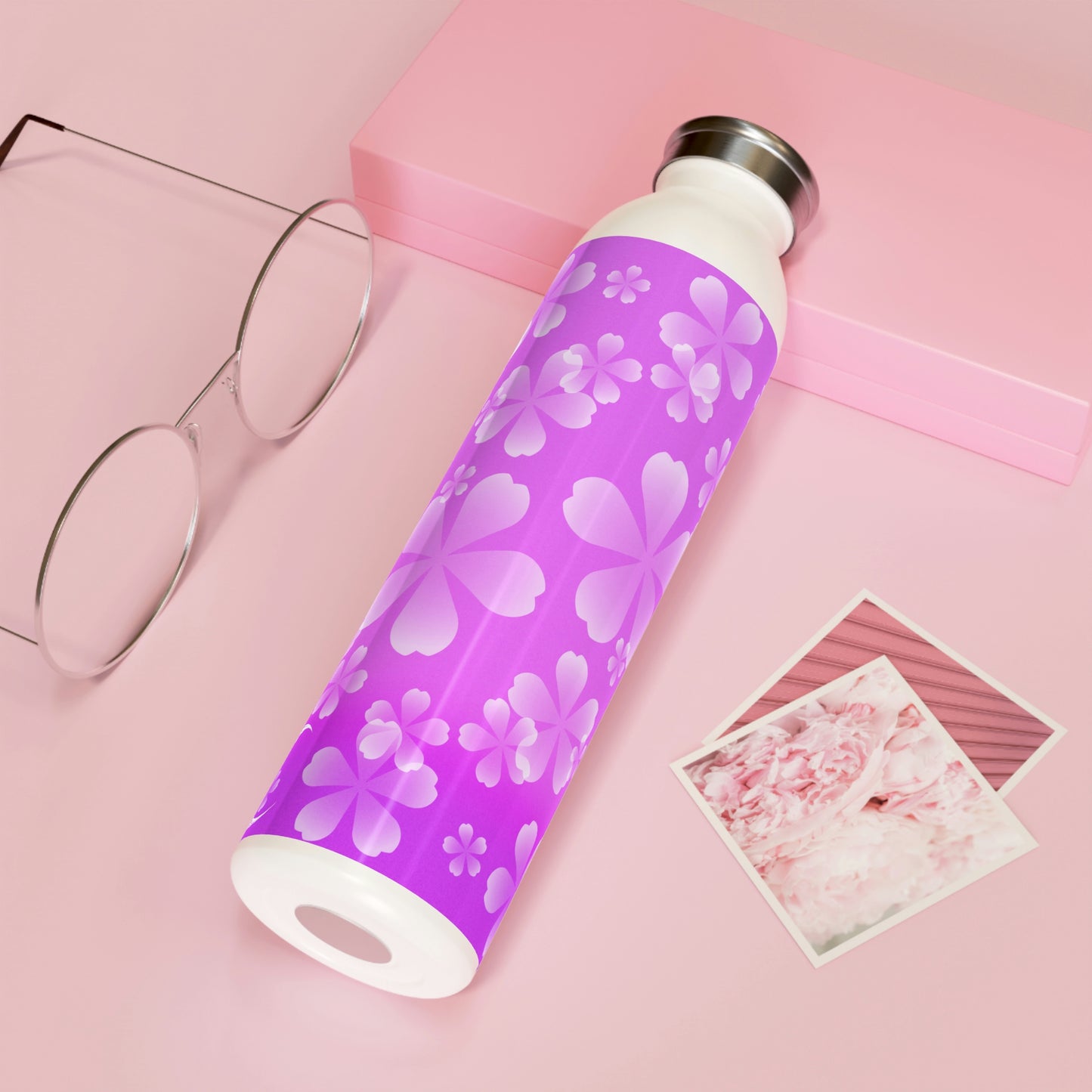 Purple Sakura Slim Water Bottle