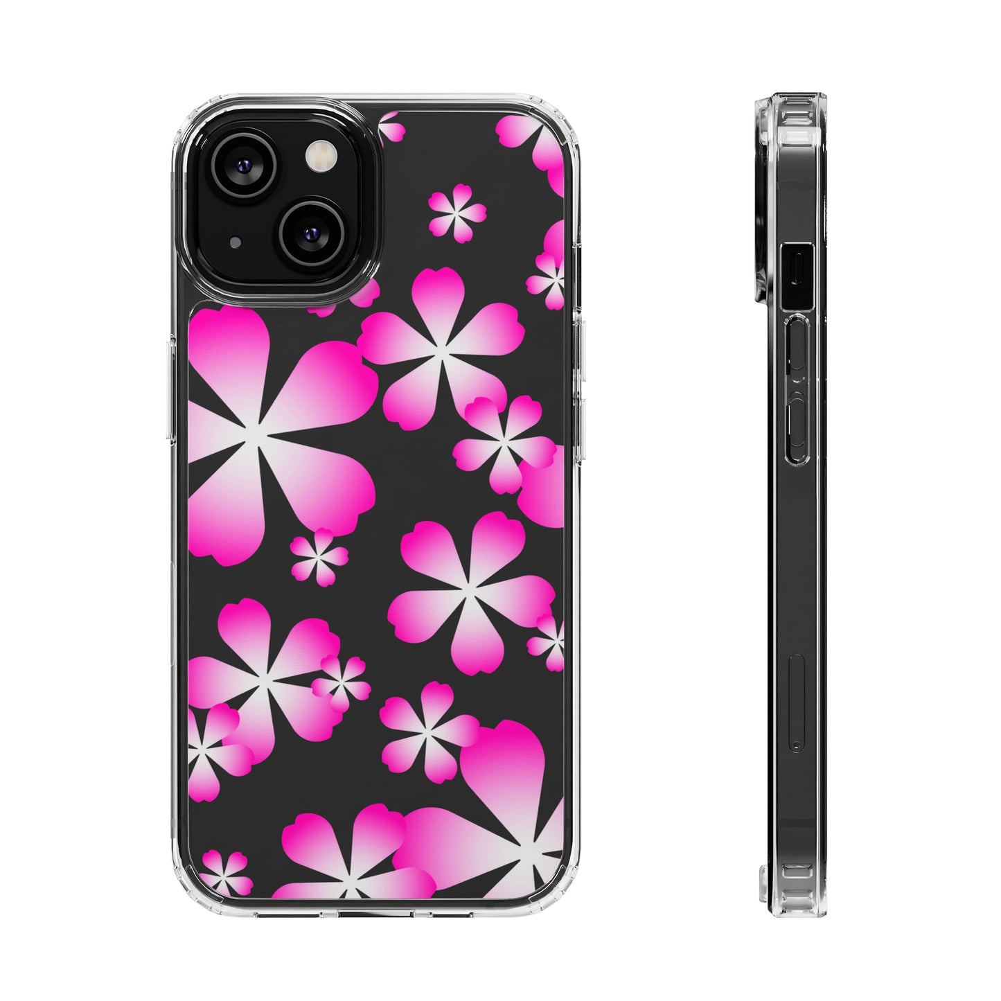 Pink Cherry Blossom Clear Cases