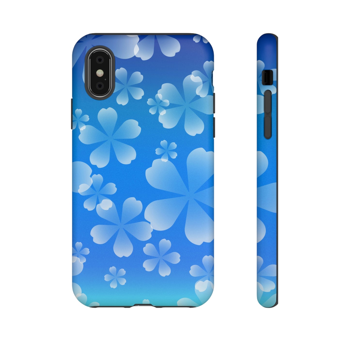 Blue with Cherry Blossom Tough Cases