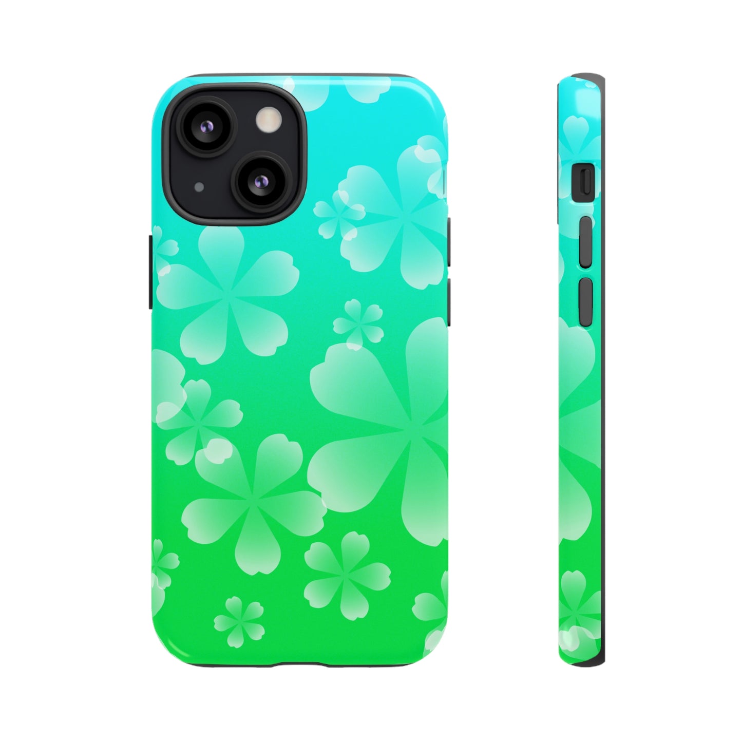 Green with Cherry  Blossoms Tough Cases