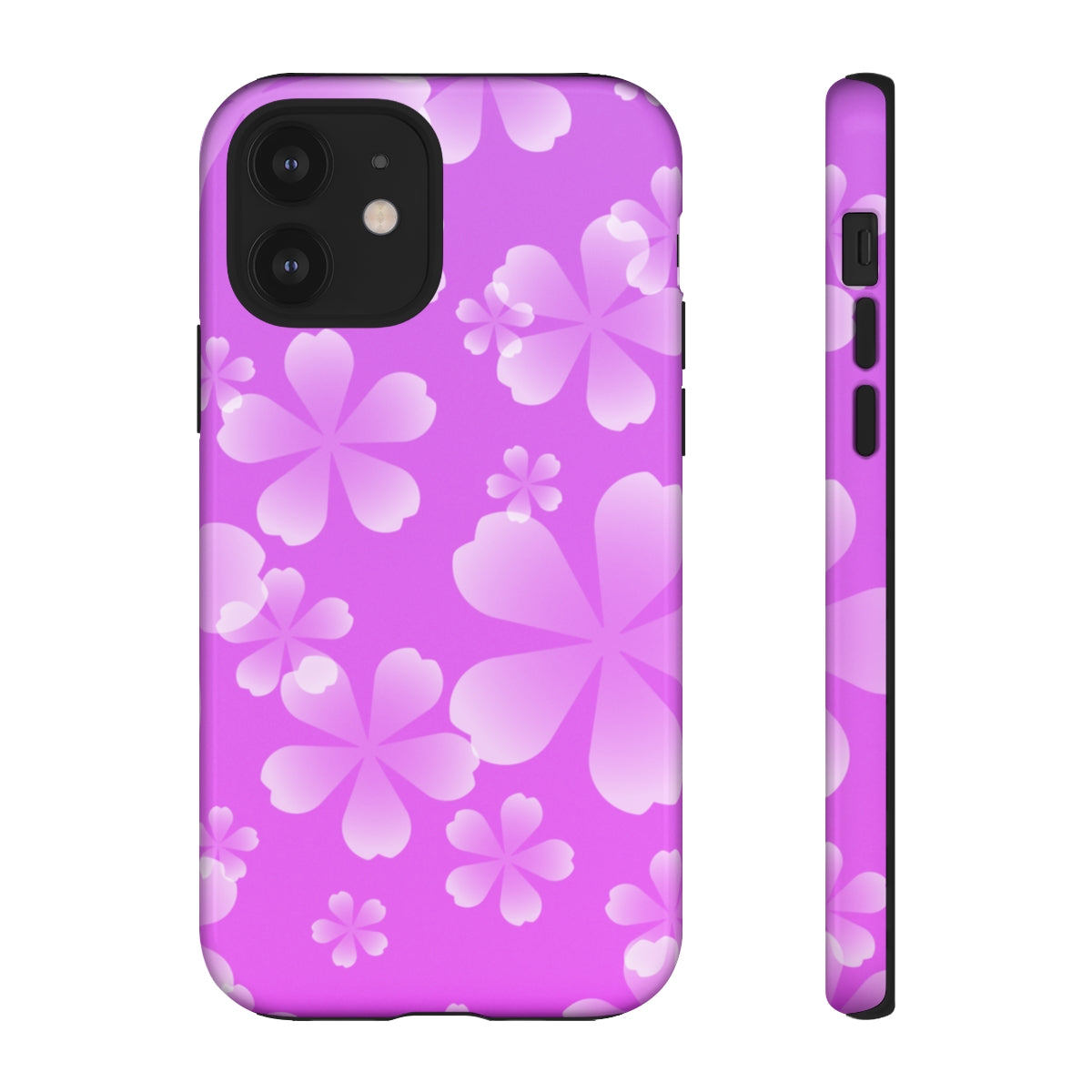 Purple with White Cherry Blossom Tough Cases