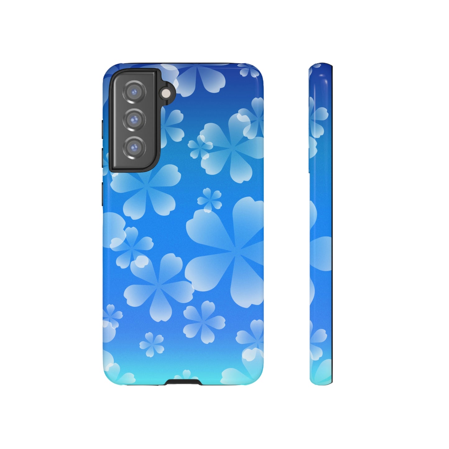 Blue with Cherry Blossom Tough Cases