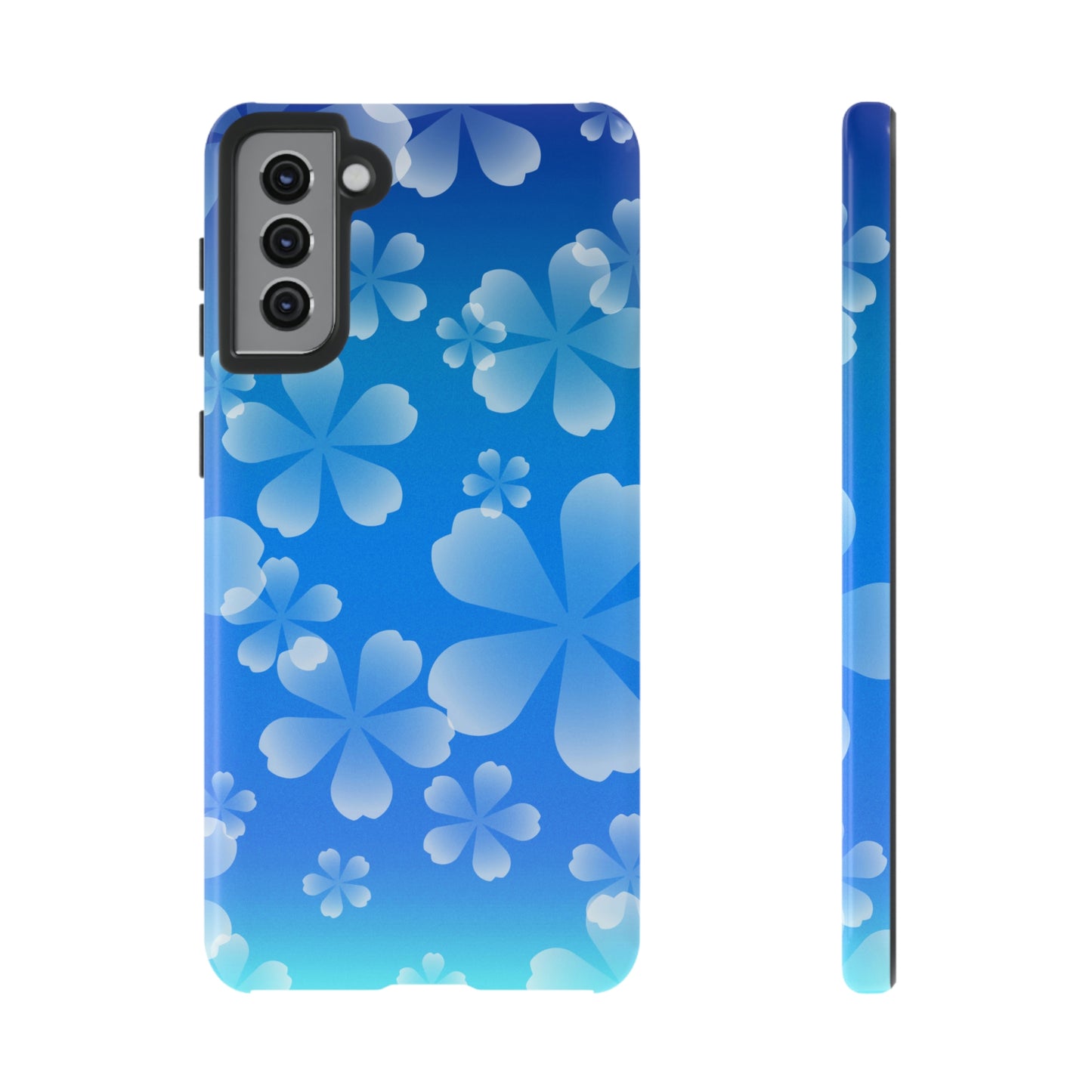 Blue with Cherry Blossom Tough Cases