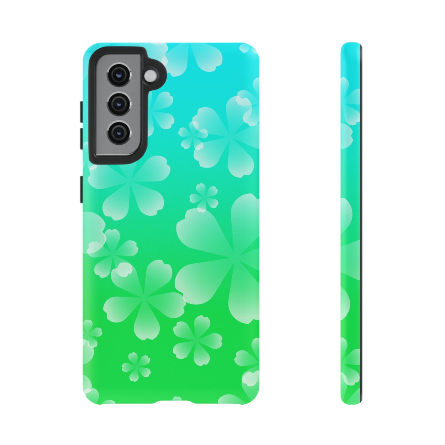 Green with Cherry  Blossoms Tough Cases