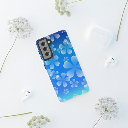 Blue with Cherry Blossom Tough Cases