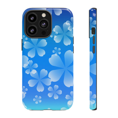 Blue with Cherry Blossom Tough Cases