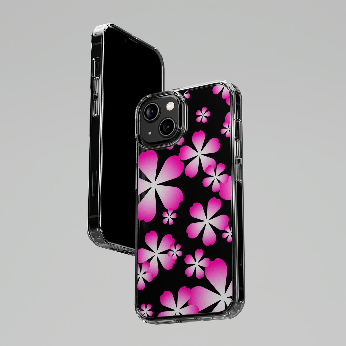 Pink Cherry Blossom Clear Cases