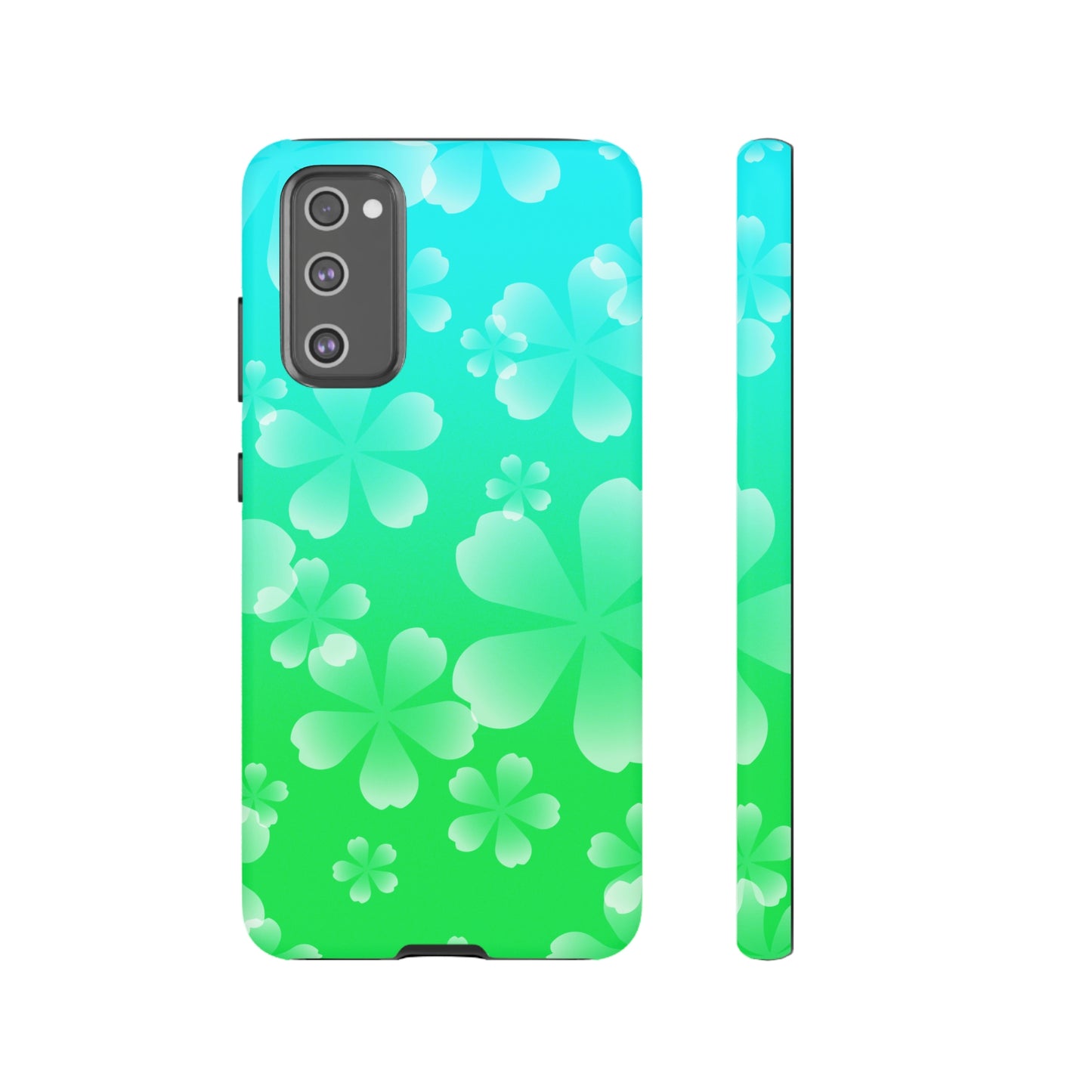 Green with Cherry  Blossoms Tough Cases