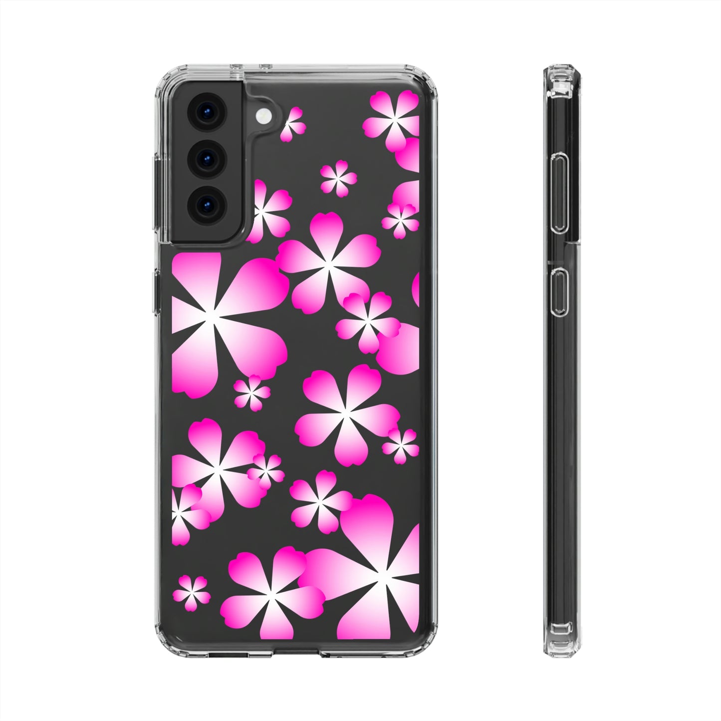 Pink Cherry Blossom Clear Cases