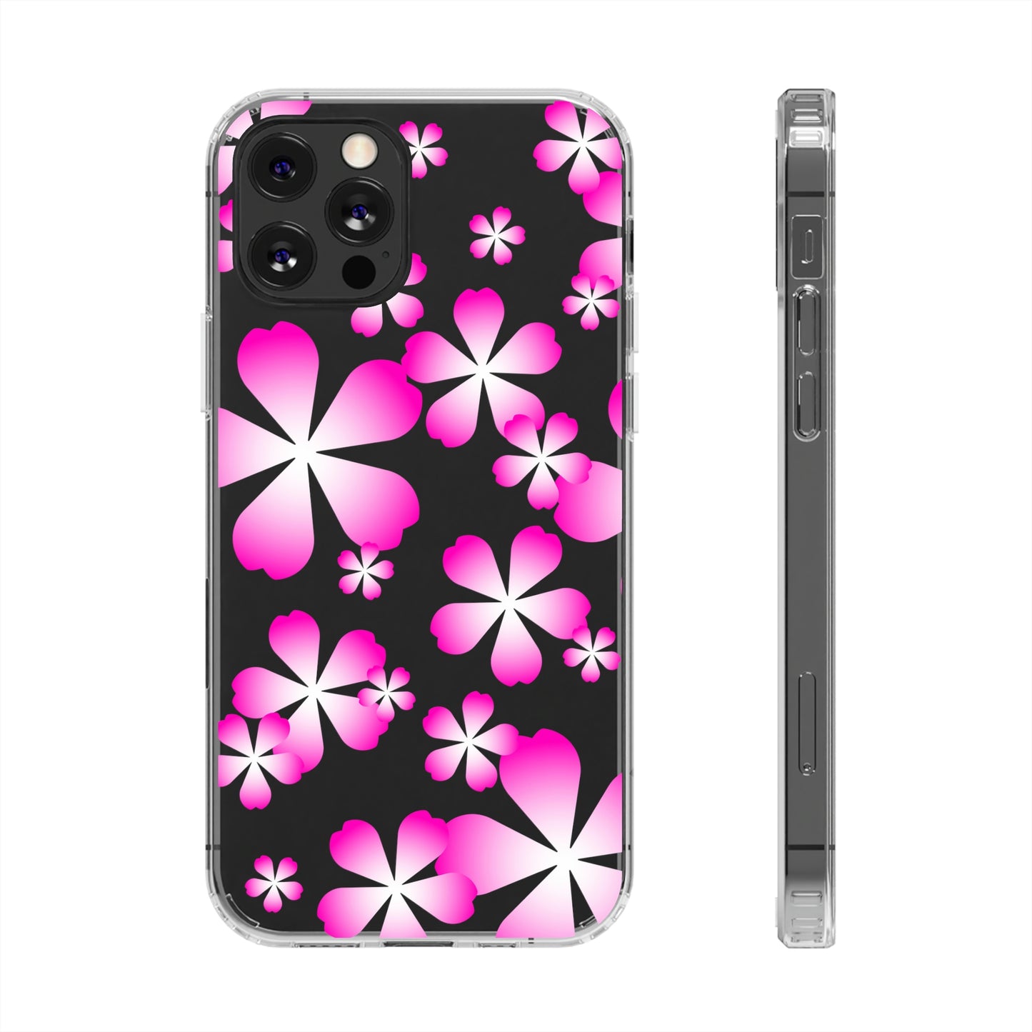 Pink Cherry Blossom Clear Cases