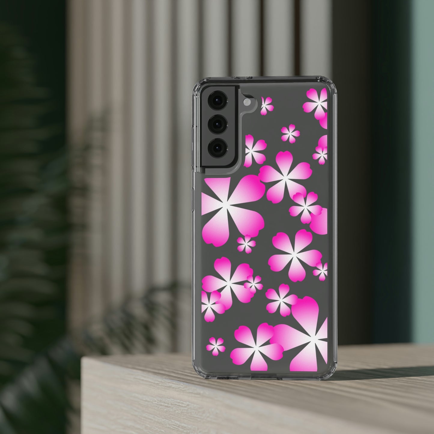 Pink Cherry Blossom Clear Cases