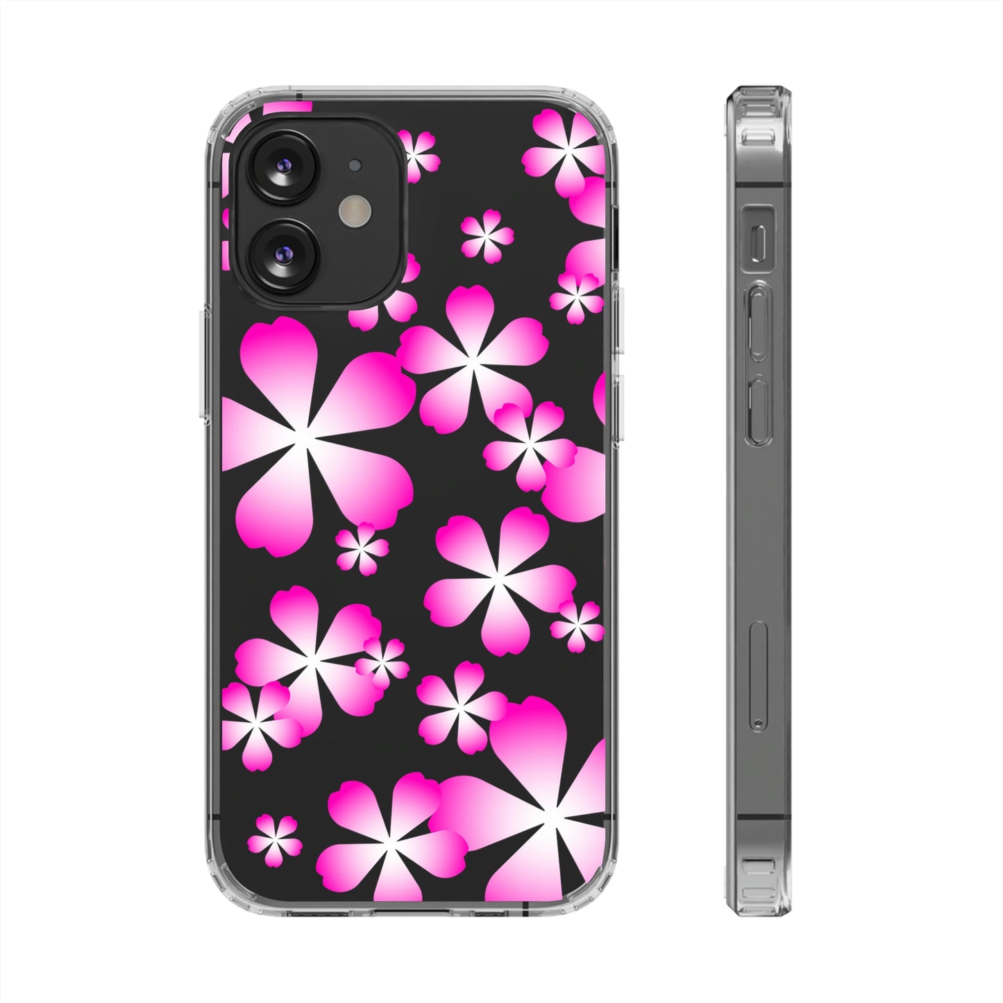 Pink Cherry Blossom Clear Cases