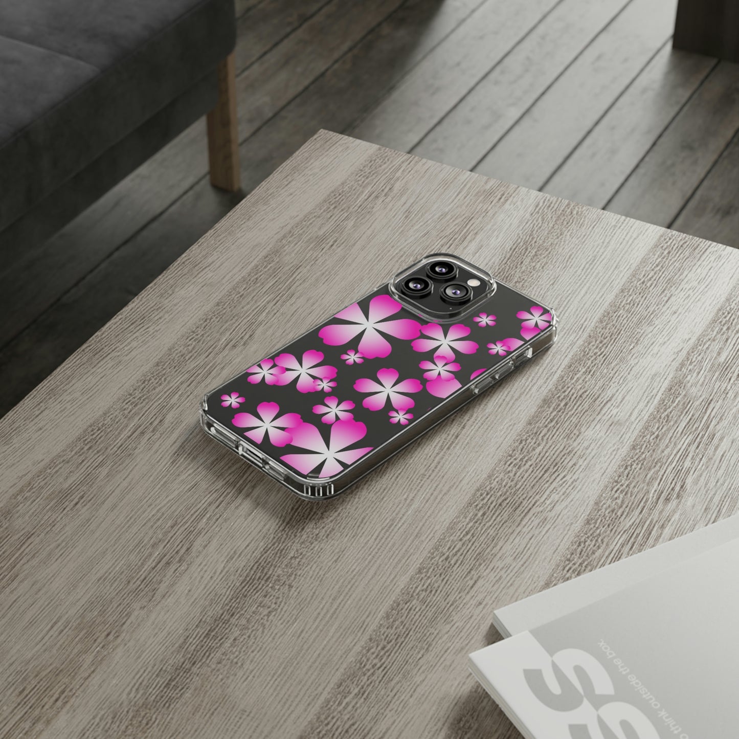 Pink Cherry Blossom Clear Cases