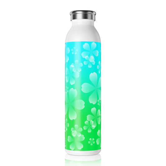 Green Sakura Slim Water Bottle