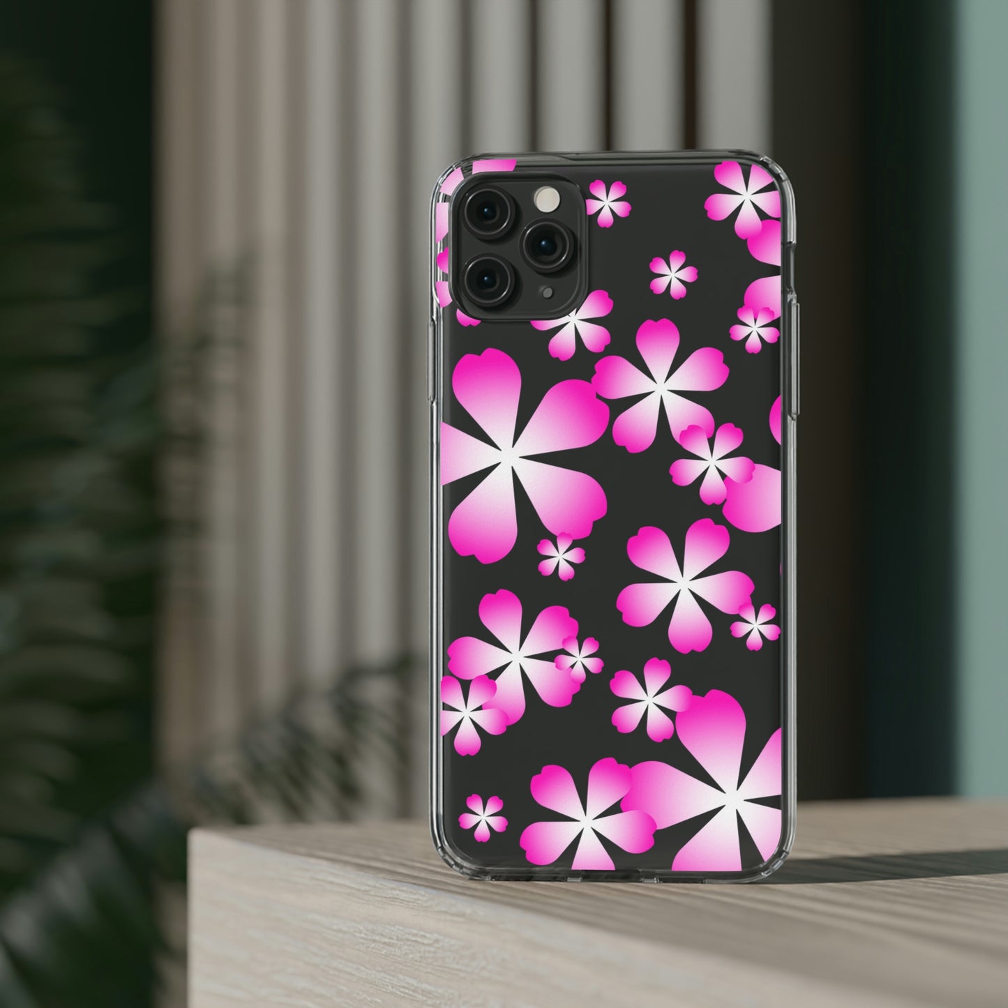 Pink Cherry Blossom Clear Cases