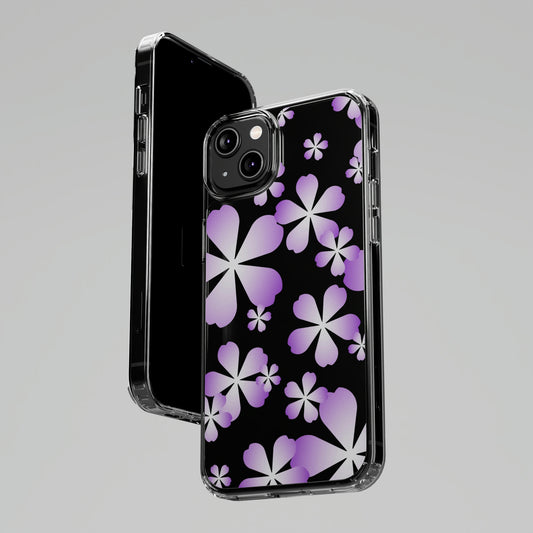 Purple Cherry Blossom Clear Cases