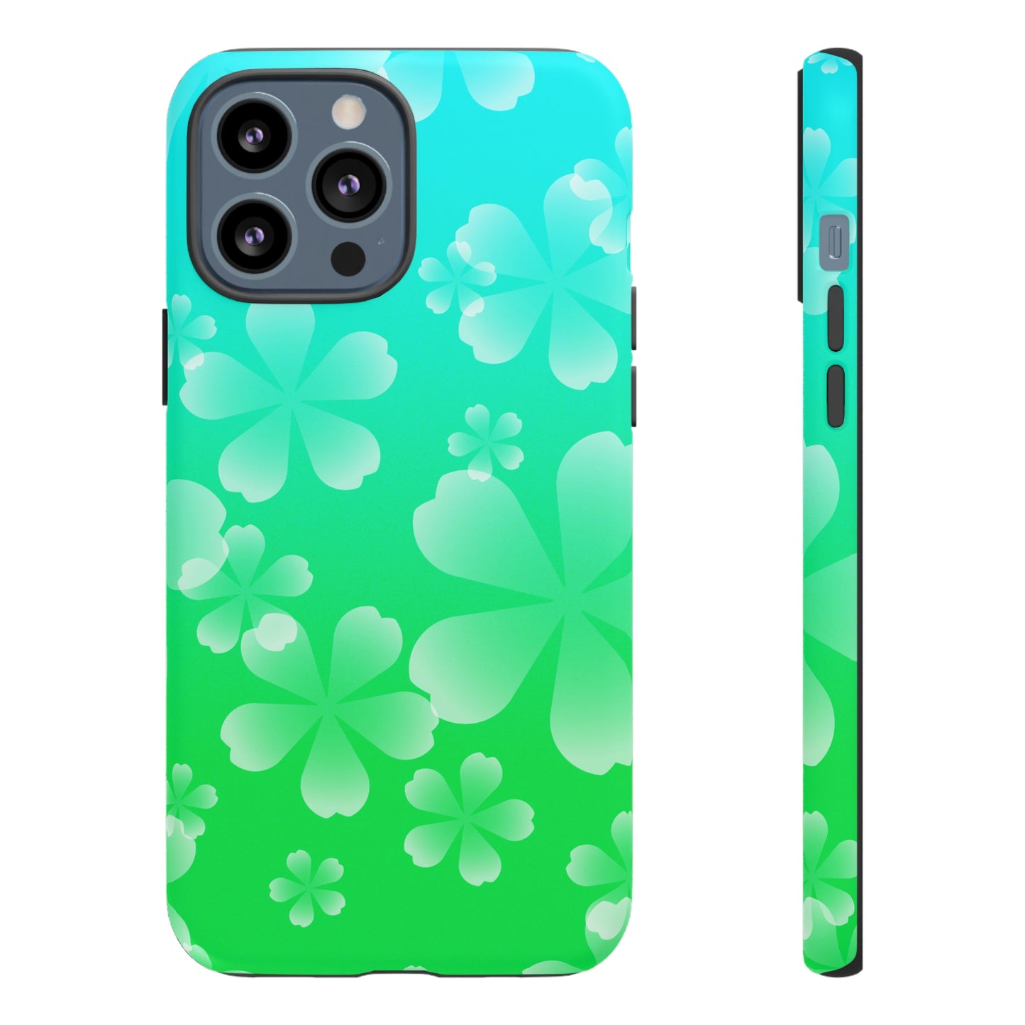 Green with Cherry  Blossoms Tough Cases