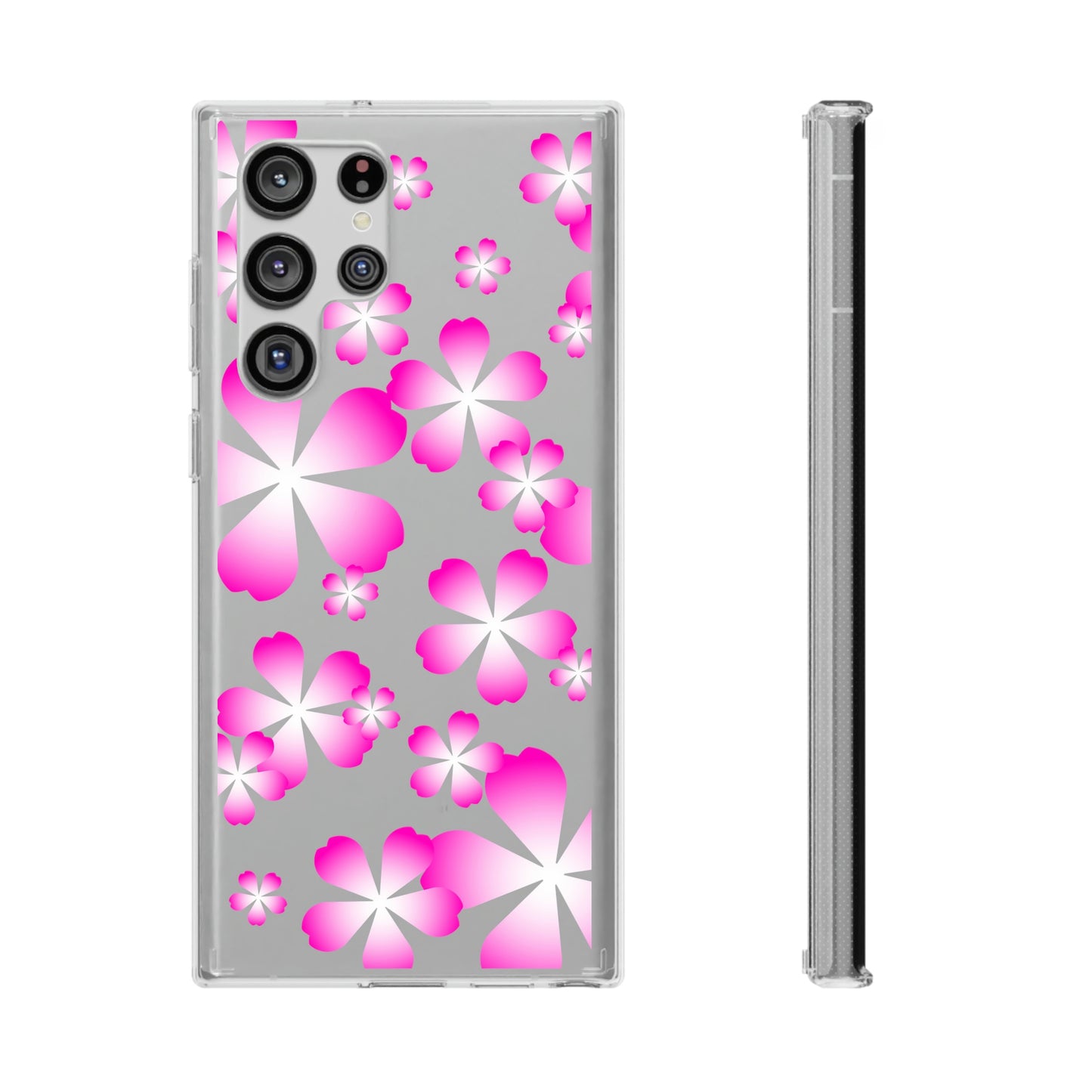 Pink Cherry Blossom Clear Cases