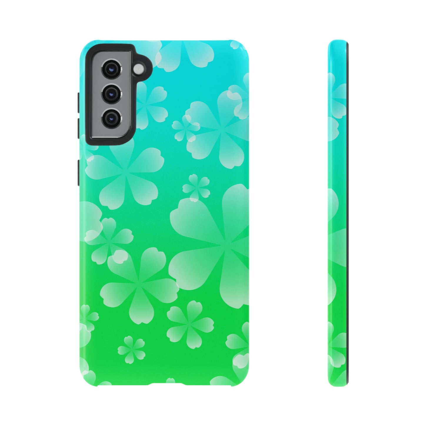 Green with Cherry  Blossoms Tough Cases