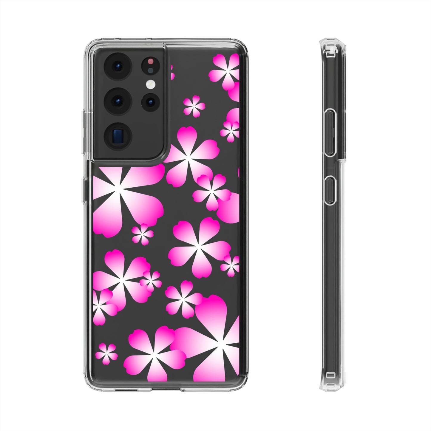 Pink Cherry Blossom Clear Cases