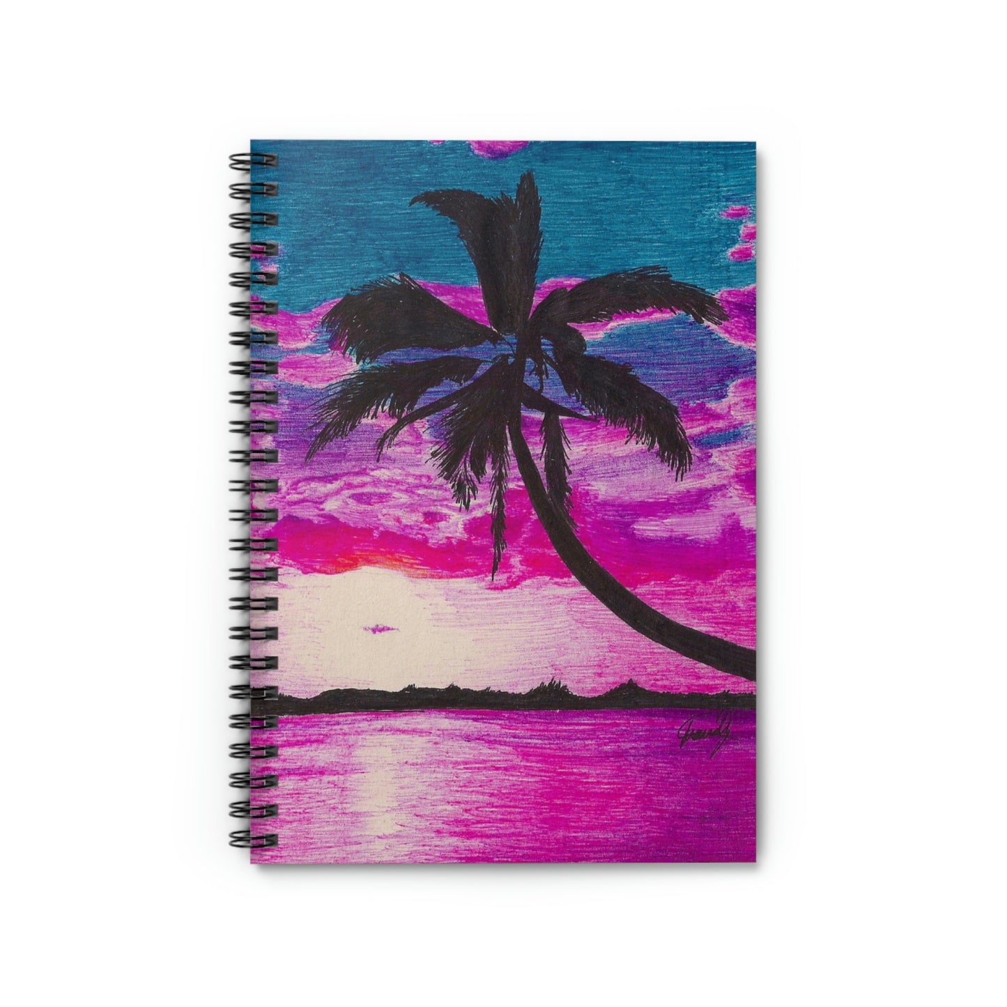 Palm Skies Spiral Notebook - Ruled Line