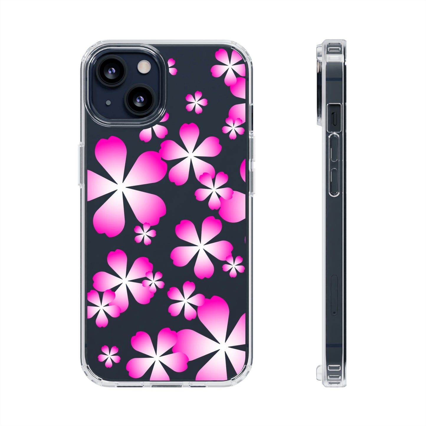 Pink Cherry Blossom Clear Cases