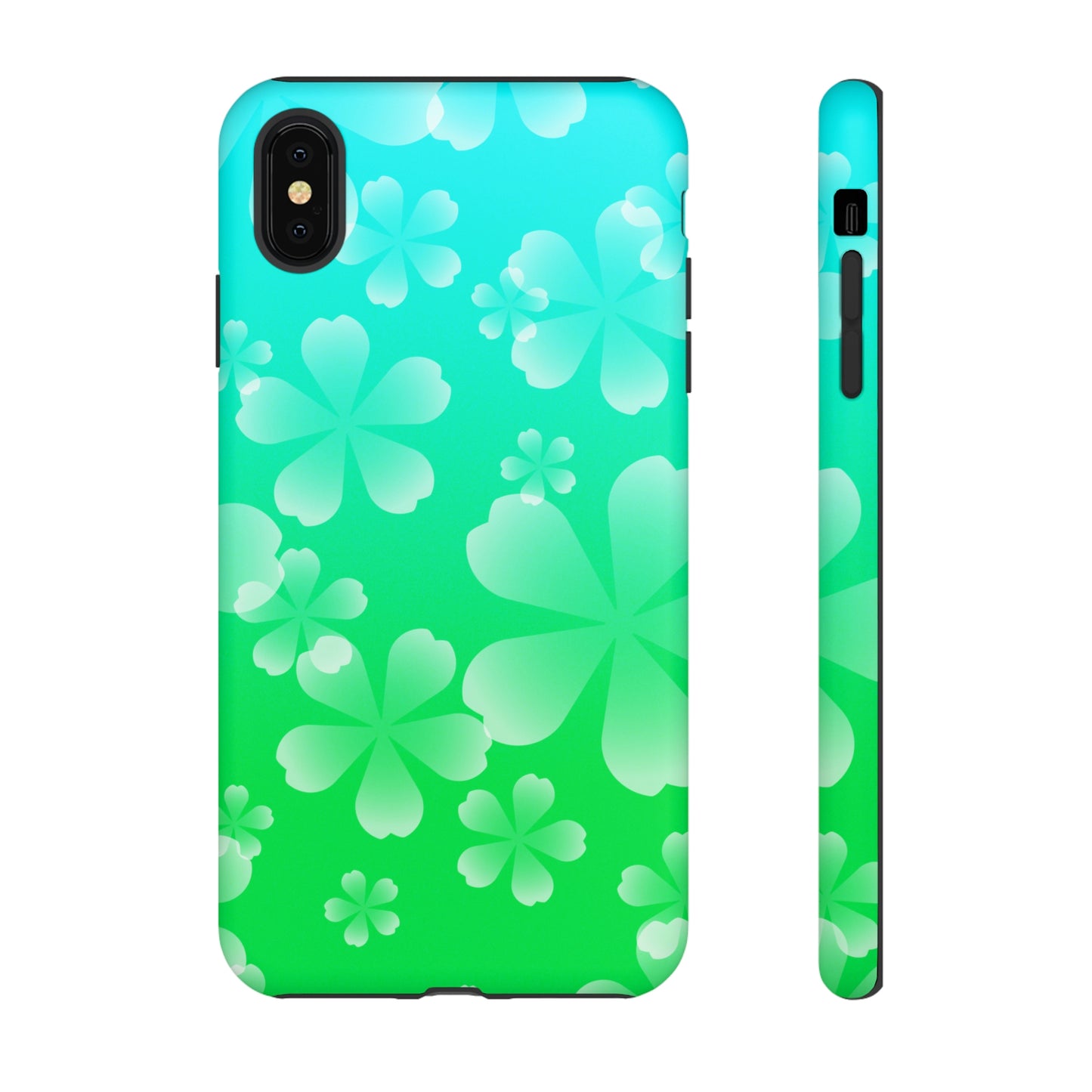 Green with Cherry  Blossoms Tough Cases