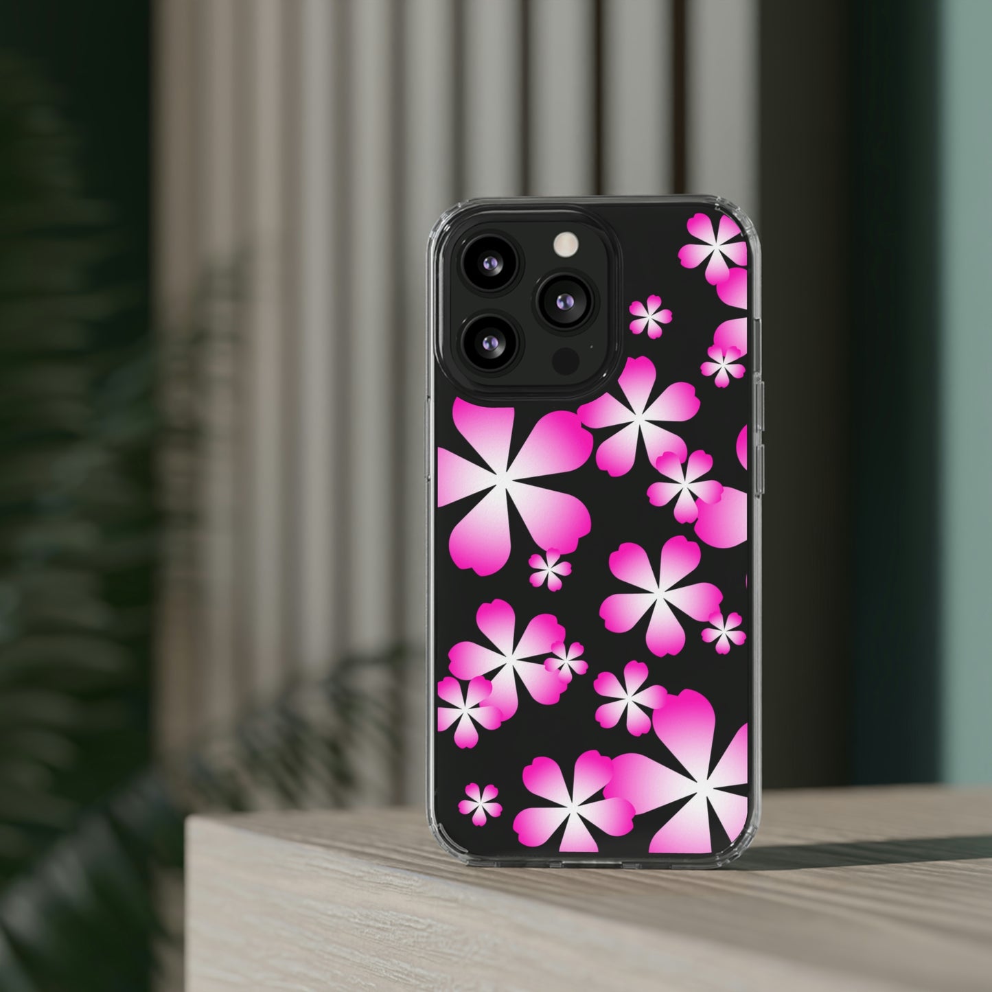 Pink Cherry Blossom Clear Cases