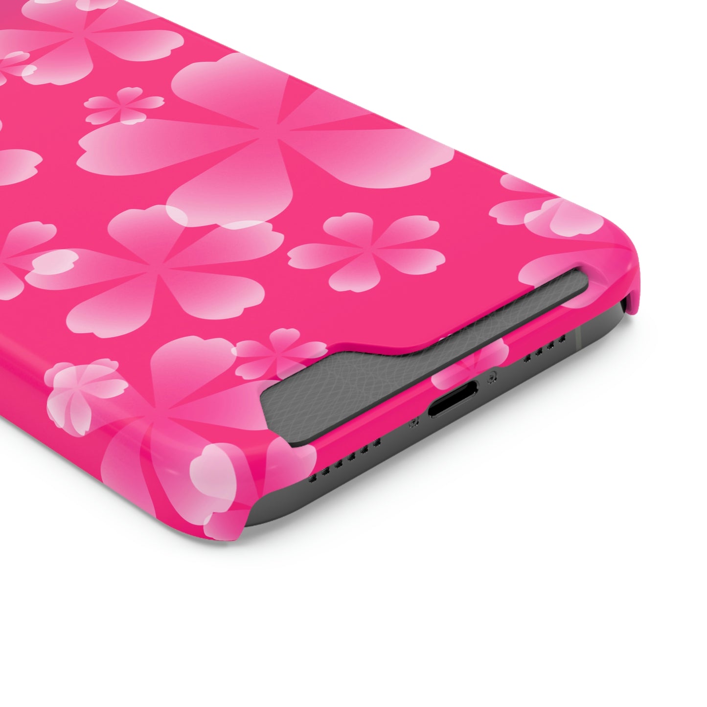 Pink and Cherry Blossom Case With Card Holder