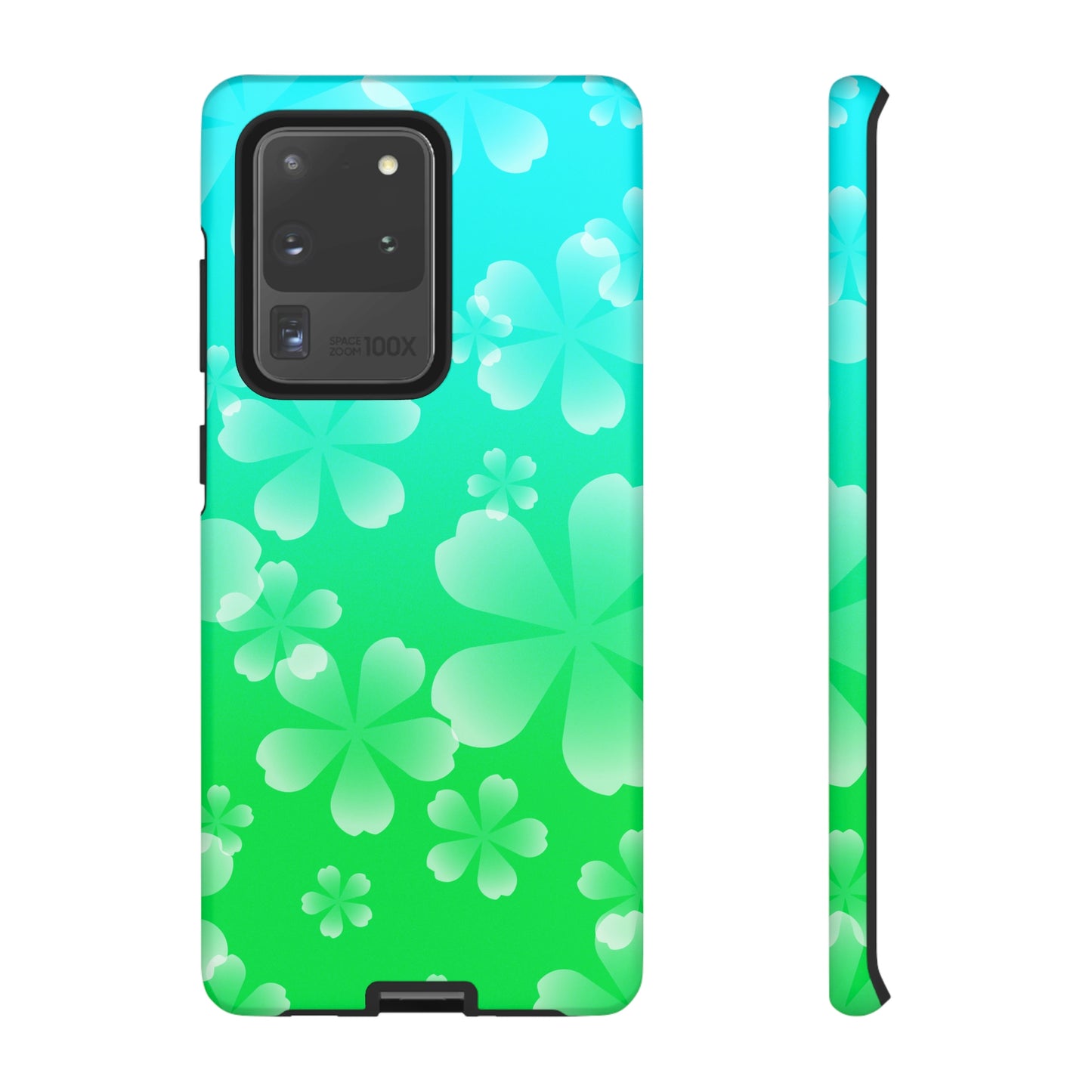 Green with Cherry  Blossoms Tough Cases