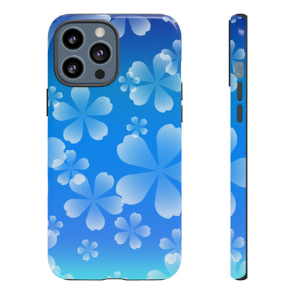 Blue with Cherry Blossom Tough Cases