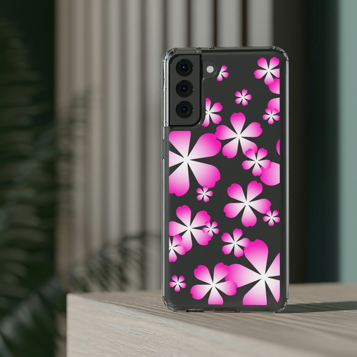 Pink Cherry Blossom Clear Cases