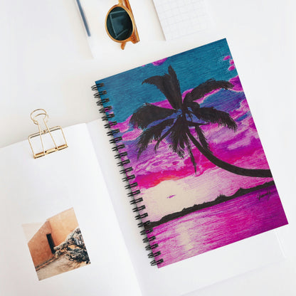 Palm Skies Spiral Notebook - Ruled Line