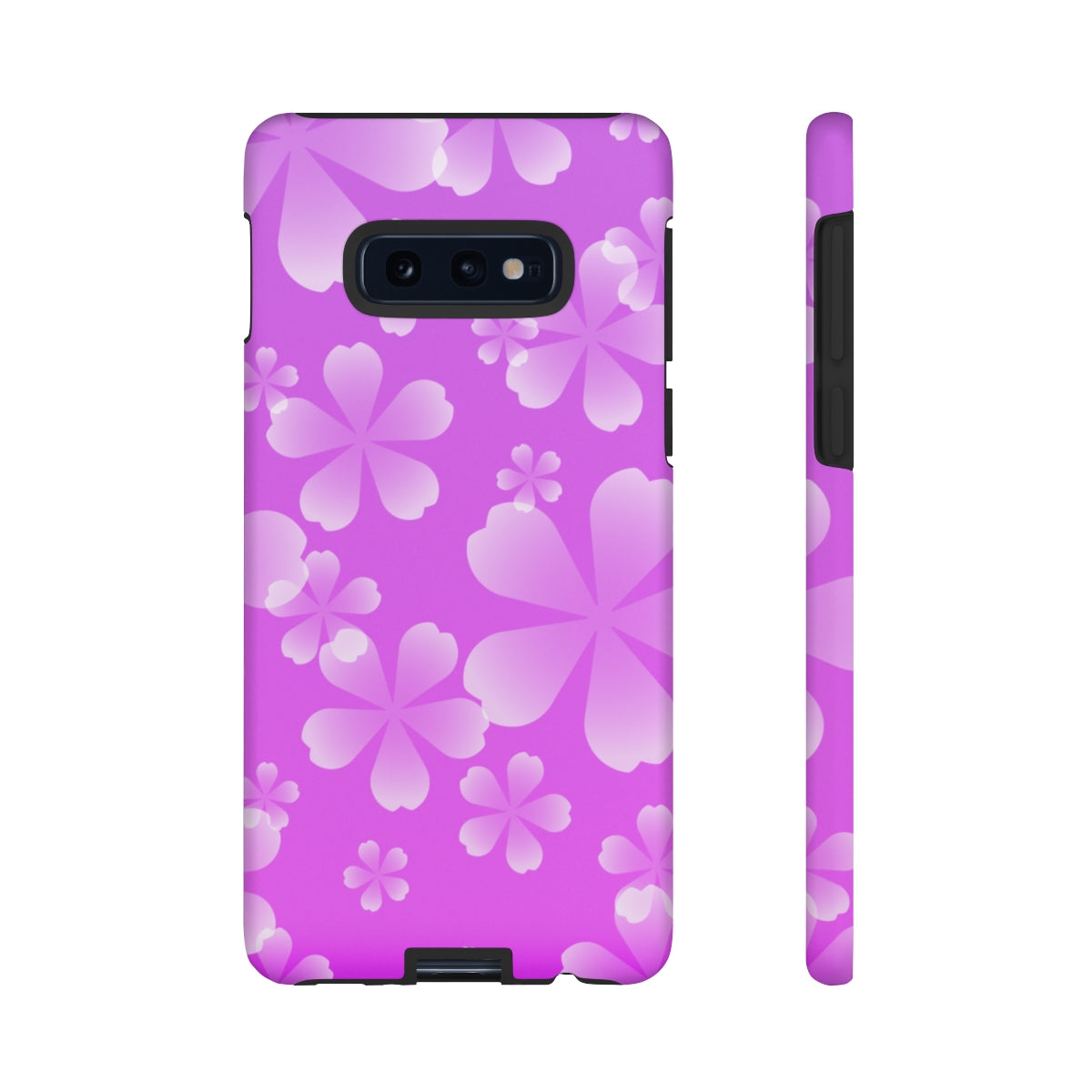 Purple with White Cherry Blossom Tough Cases