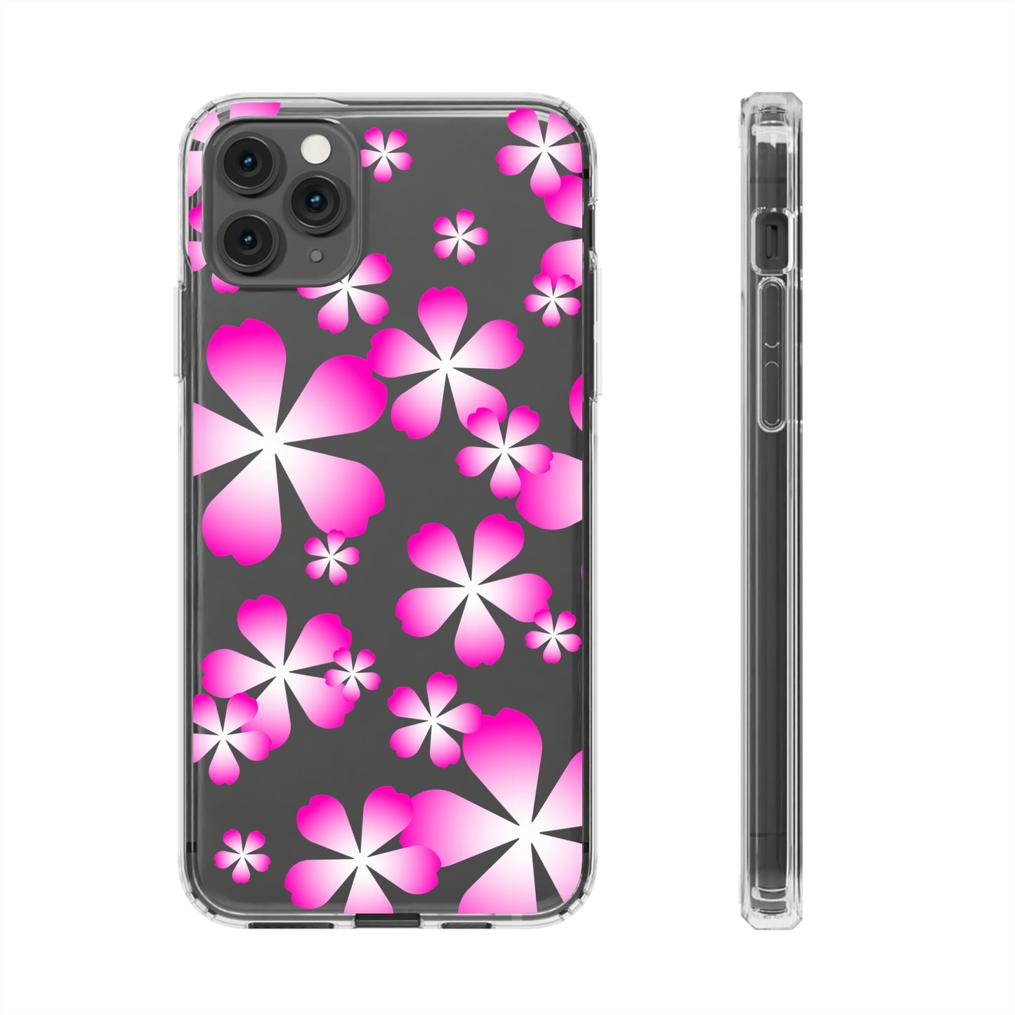 Pink Cherry Blossom Clear Cases