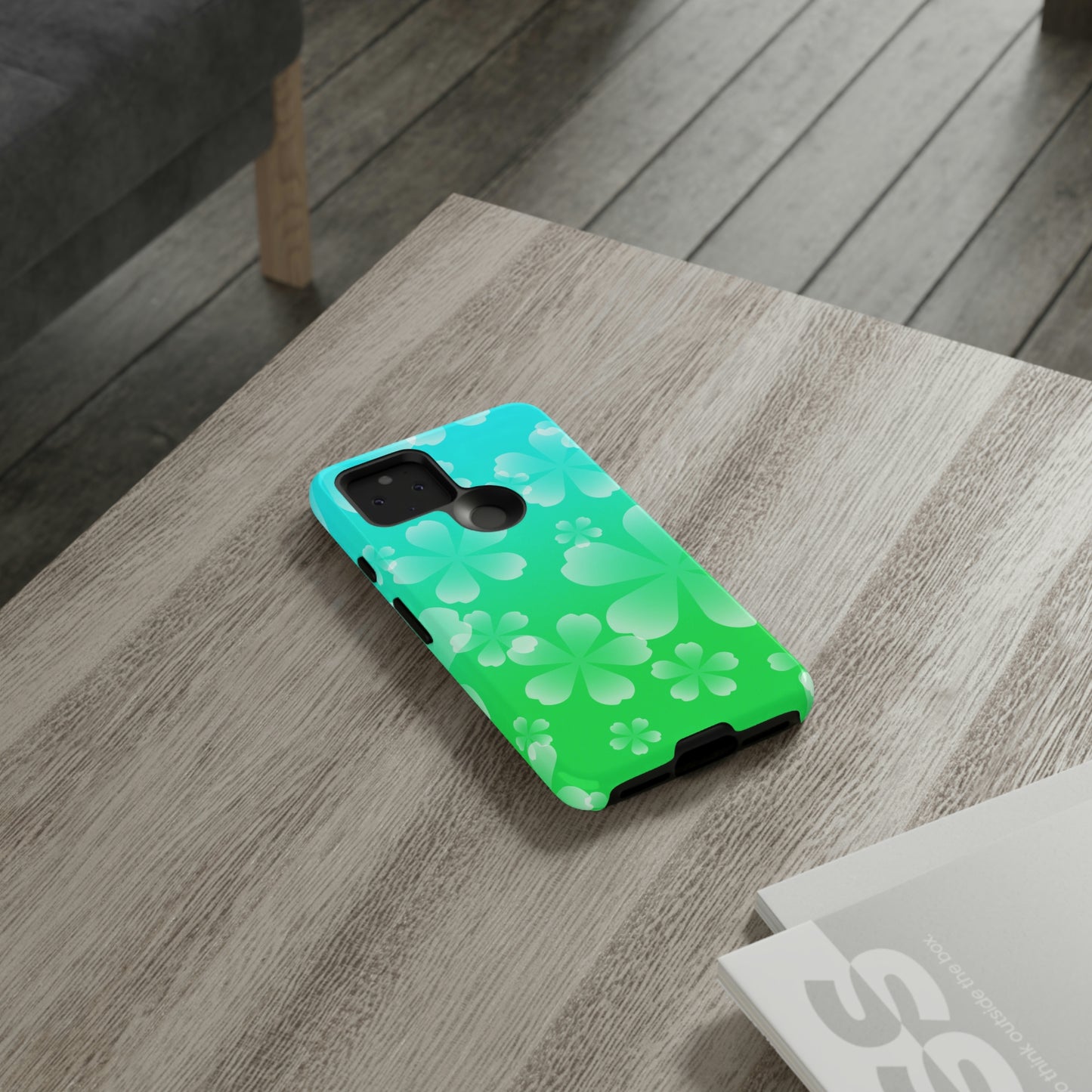 Green with Cherry  Blossoms Tough Cases