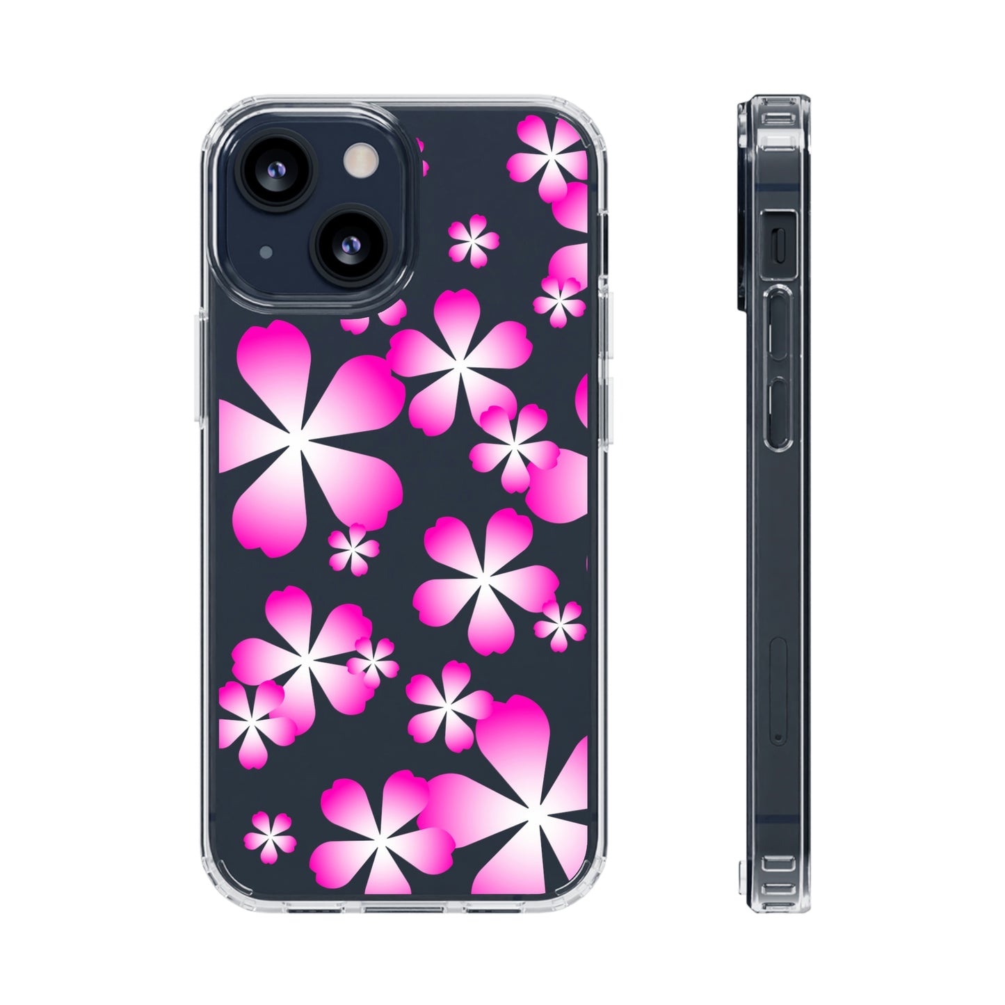 Pink Cherry Blossom Clear Cases