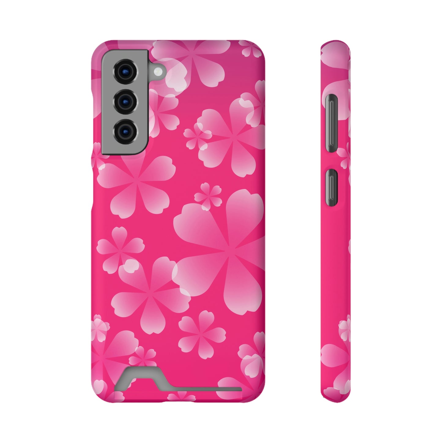 Pink and Cherry Blossom Case With Card Holder