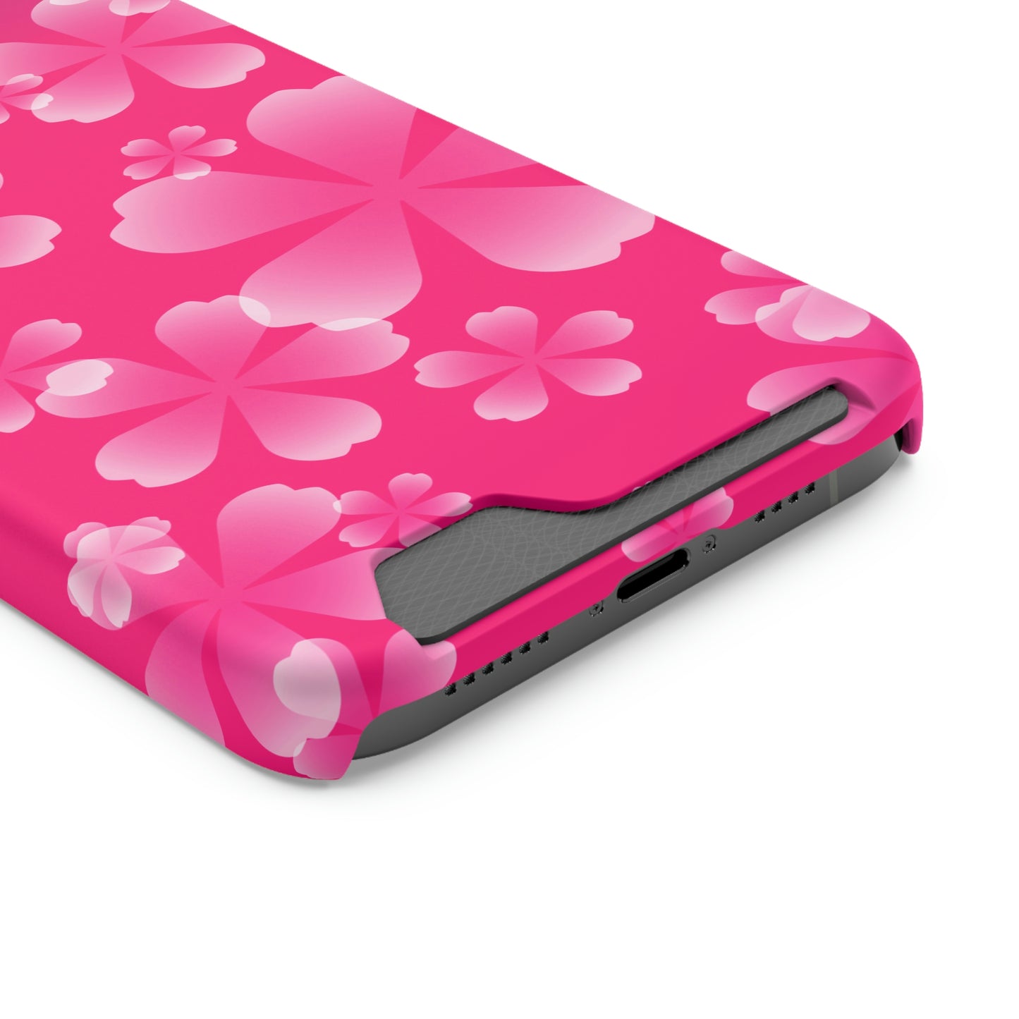 Pink and Cherry Blossom Case With Card Holder