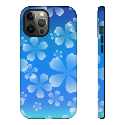 Blue with Cherry Blossom Tough Cases