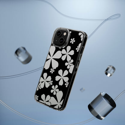 White Cherry Blossom Clear Cases